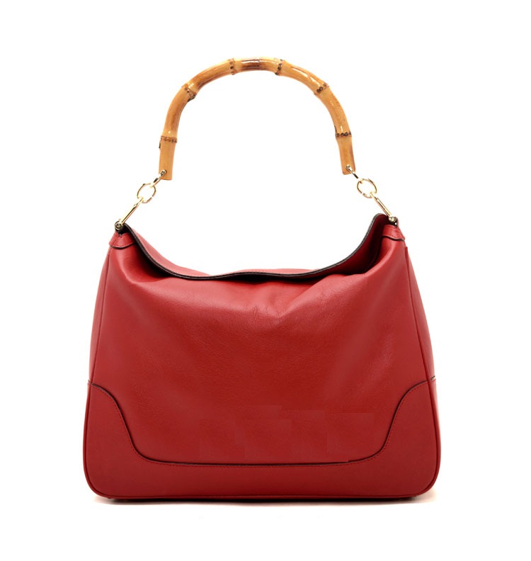 Authentic Gucci Diana Bamboo Handle Bag 282315 Red Leather